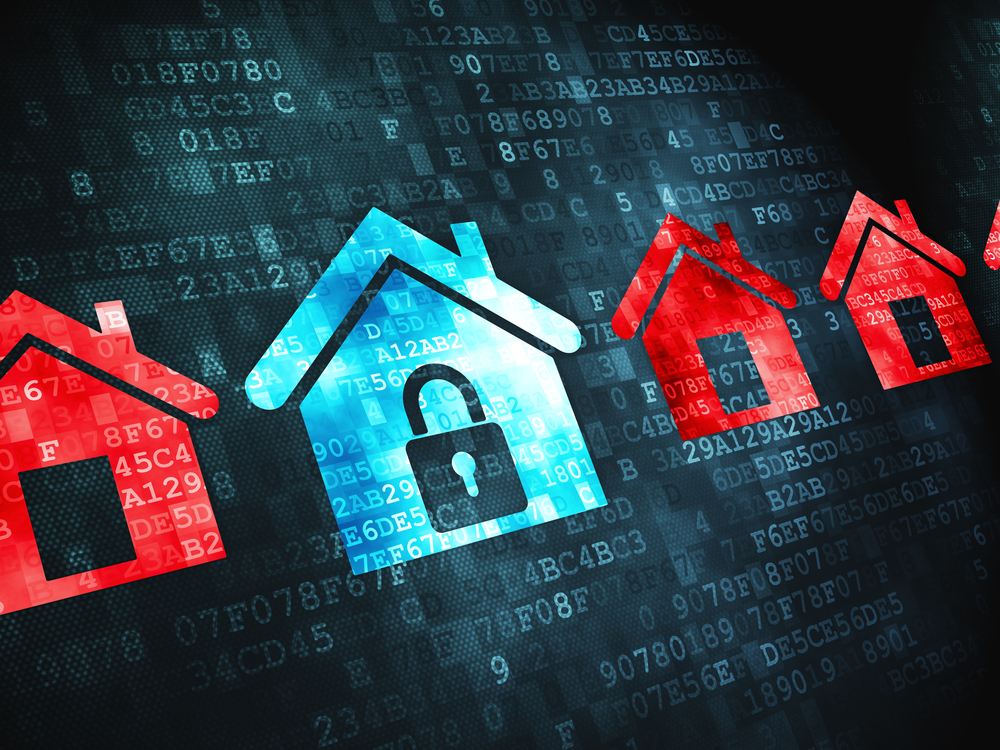 Privacy concept:  on digital background