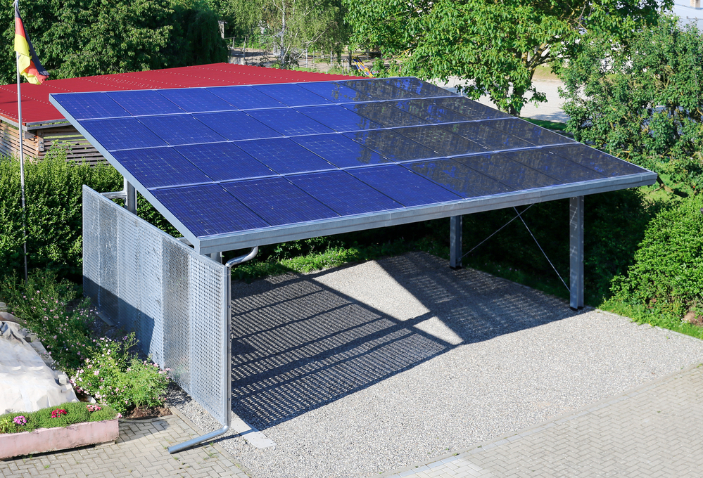 solar carport für 2 autos